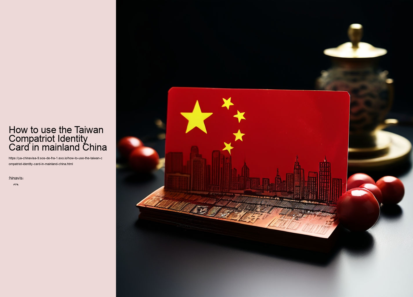 How to use the Taiwan Compatriot Identity Card in mainland China